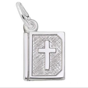 Silver Bible  Charm